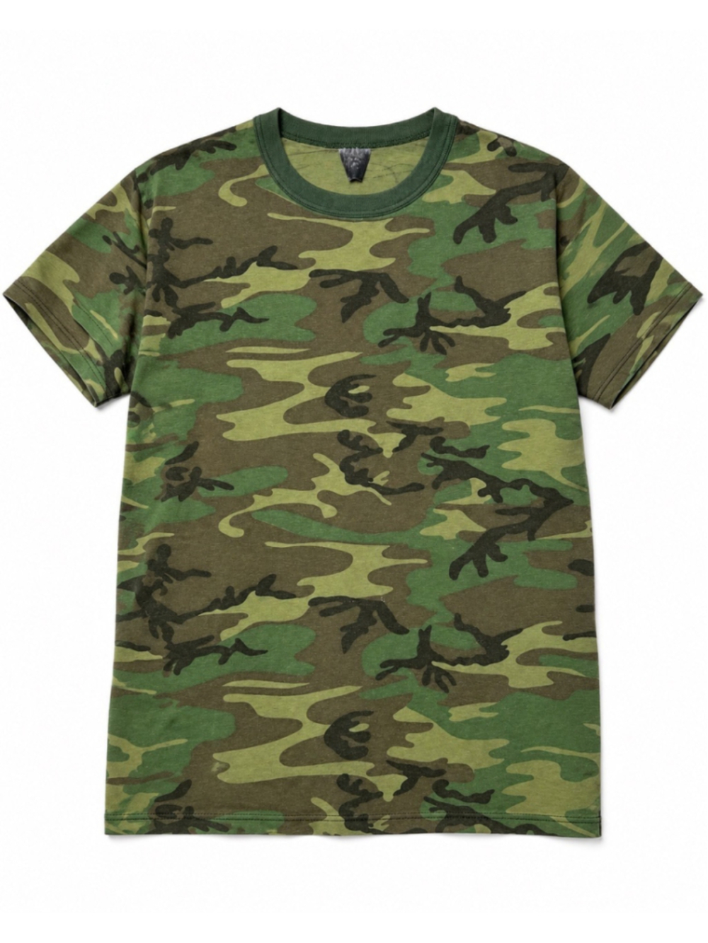Rothco Camouflage T-shirt Mens Medium Green Brown Tan Woodland Vintage